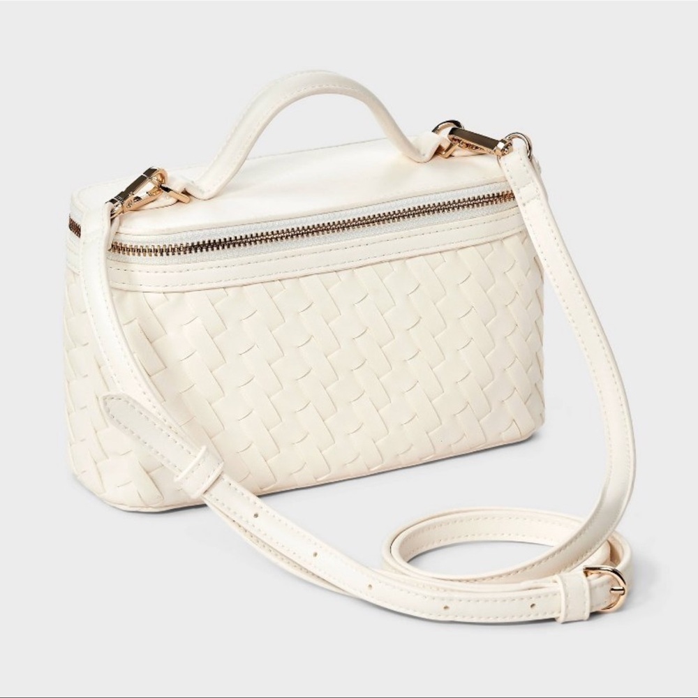 Vanity bag Elegant Cream Woven